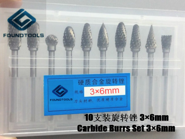 Carbide Burrs Set 3×6mm